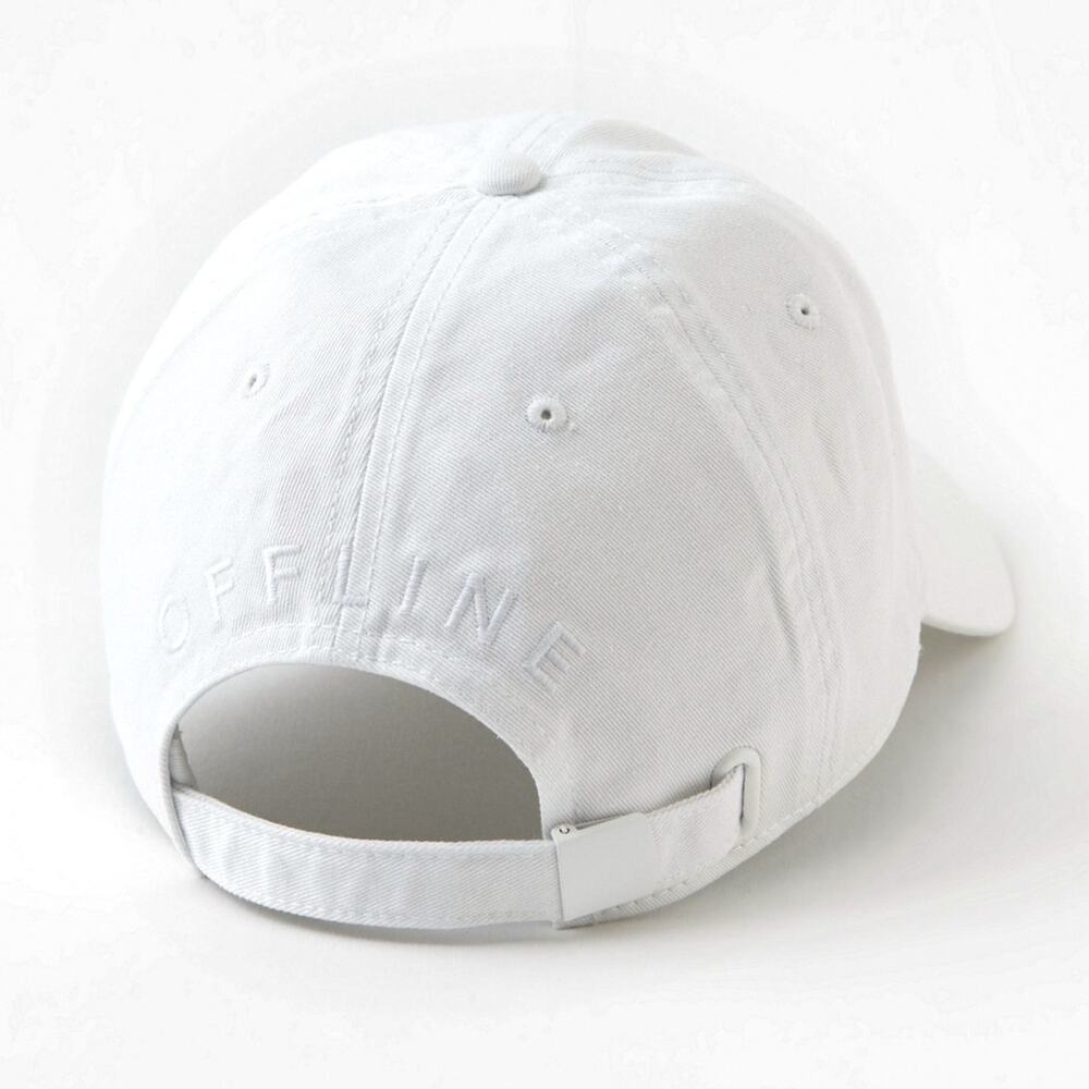 NWT Aerie OFFLINE Embroidered Twill Dad Baseball Cap Hat White American Eagle